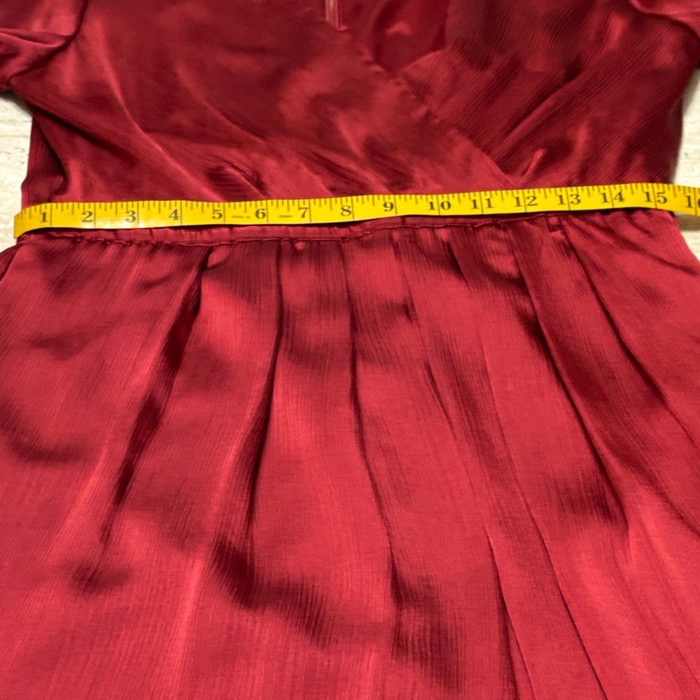 NWOT-Alex Marie Deep Red Long Sleeve Dress - Picture 8 of 13